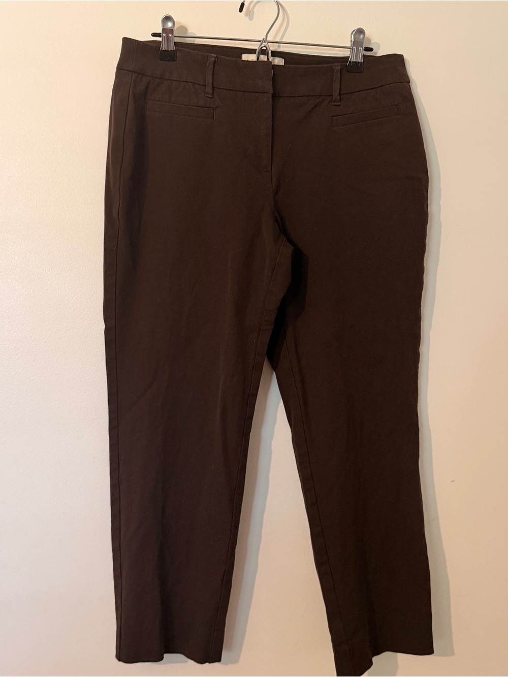 Talbots Curvy Hampshire Ankle Pants 8P Brown Business Casual‎